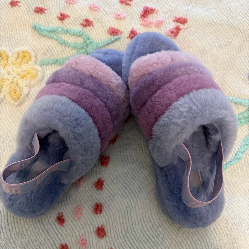 Cozy Purple and Pink Fluffy Ugg Slippers